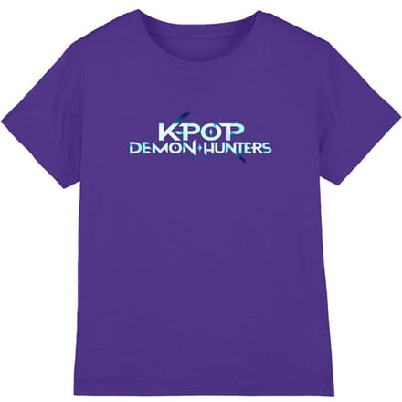 K-Pop Demon Hunters Kinderen/Kinderen Logo T-shirt (Paars)