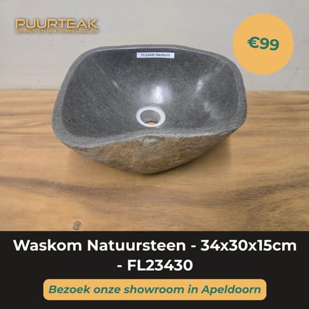 Waskom Natuursteen - 34x30x15cm - FL23430