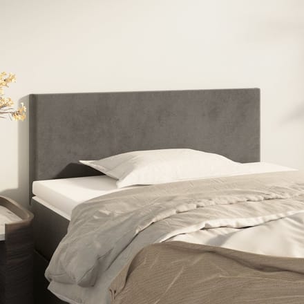 vidaXL - Hoofdbord - 90x5x78/88 - cm - fluweel - donkergrijs