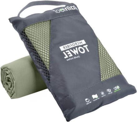 Microvezel Handdoek - Sneldrogende Doek - Sport Reizen Strand - Compact Lichtgewicht - 86 x 152 cm - Legergroen