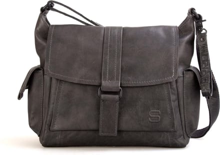 Leren Crossbodytas - June - Grijs