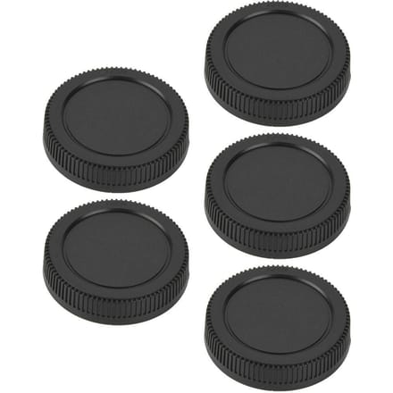 5 Stuks Duurzame Plastic Achterlensdop Beschermhoes Past voor M4 3 Mount Camera black