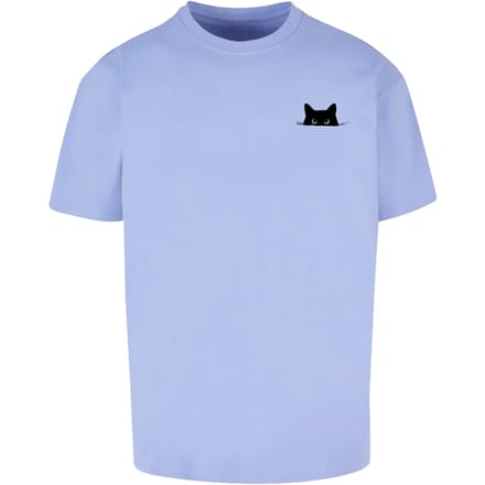 Merchcode - Halloween Cat Heren Tshirt - S - Blauw