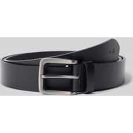 Tom Tailor - TTSCOTT leren riem met vierkante gesp - Maat 85 - black uni
