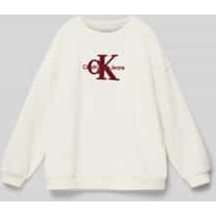 Oversized sweatshirt met labelprint, model 'TEDDY'