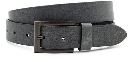 Leren kinderriem grijs - 3 cm breed - Leer - Jeans riem - Stoer - Maat 80