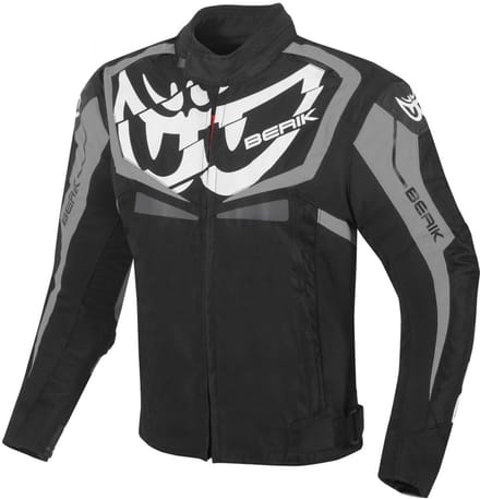 Berik Radic Evo Zwart Wit Grijs Waterdichte Textiele Motorjas - Jas