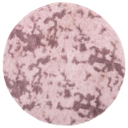 vidaXL - Hoogpolig - vloerkleed - NAVARRA - 120x120 - cm - polyester - stoffig - roze