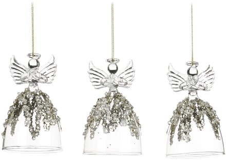 Goodwill Kerstbal-Engel Glas Goud 9 cm Voordeel Ass. Per 3 Stuks
