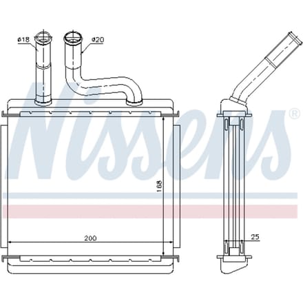 Warmtewisselaar, interieur verwarming NISSENS 76507