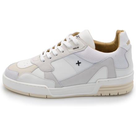 Newlab - White Leather And White Nubuck BASKET/I01 WITTE sneaker