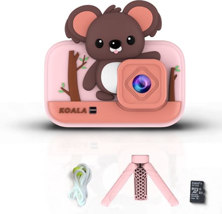 Vlog Camera Kinderen van Finn Brands | Kindercamera | 32GB MicroSD Kaart | Statief | 48MP | Dubbele camera | Selfiemodus | Digitale Kindercamera