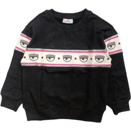 Chiara Ferragni - Black sweatshirt Maxilogomania 0050 510608 0250