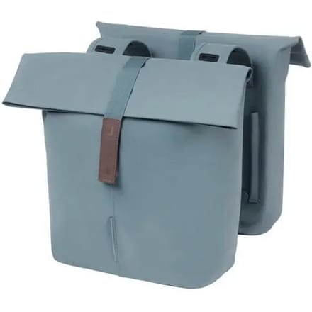 Basil City - Dubbele Fietstas - 32 liter - Waterafstotend - Reflectiedetails - Graphite blue