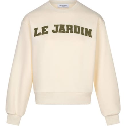 Lofty Manner beige dames trui   Ronde hals   Regular fit   Tekst patroon   Lange mouw Beige M