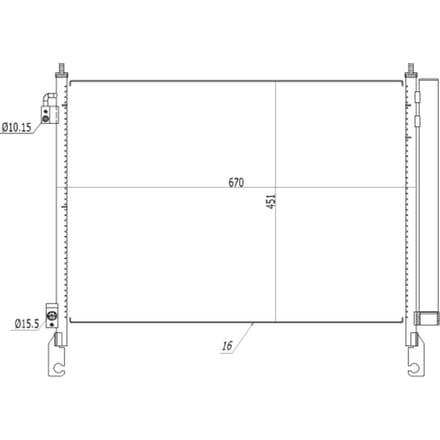 Condensor, airconditioning NRF 350460