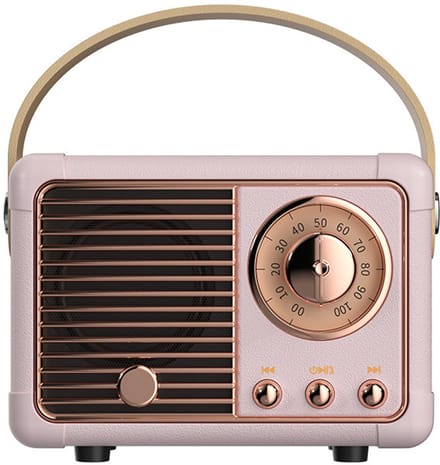 Mini Bluetooth-luidspreker met FM-radio, retro radio oplaadbaar, Bluetooth 5.0/superieur geluid,