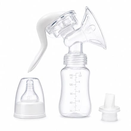 Eurocatch Borstkolf Handmatig - Handkolf Zonder Stroom - Compact Kolfapparaat - BPA-vrij - Wit