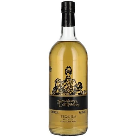La Cofradia Tequila La Cofradia Tres Alegres Compadres Tequila Reposado 100% de Agave 38% Vol. 1l