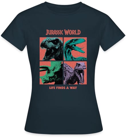 Jurassic World Life Finds A Way T-Shirt Dames