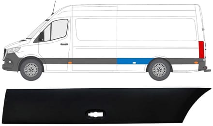 Zijlijst sierlijst achterspatbord voor Mercedes Sprinter 2018- / Links