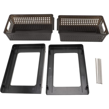 2-laags Organizer Multifunctionele Opbergmanden Badkamer Opbergorganizer Vanity Aanrecht Container black