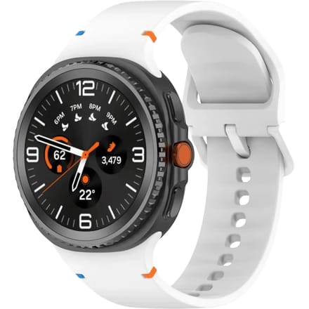 Mocaa Samsung Galaxy Watch8 Siliconen Bandje 44mm Wit