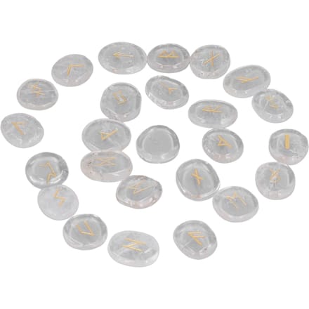 Pierres Runiques Finition Soignée Aspect Élégant Petit Volume Ensemble de Runes en Cristal Blanc gray