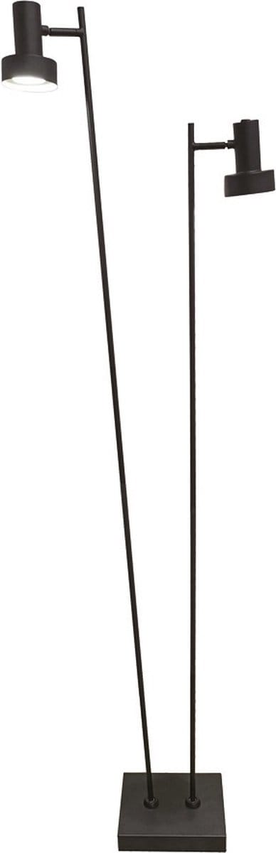 Freelight - Vloerlamp Lunata 2 lichts H 140 cm zwart