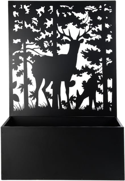 Design bloembak voorzien van hertendesign 100 x 140 cm