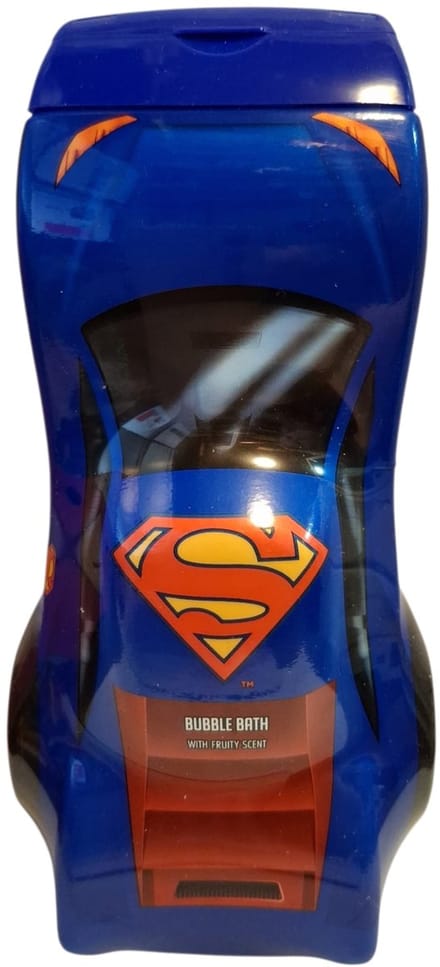 BADSCHUIM IN RACEWAGEN SUPERMAN BLAUWE AUTO 300 ML