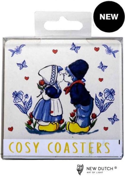 Onderzetters - 6 stuks - Echt Hollands - Delfs blauw.