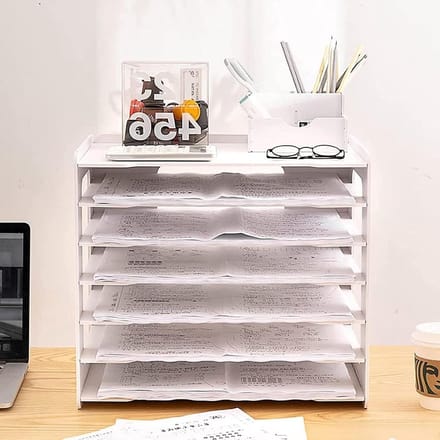 Papier Opslag Unit - Bureau Map Plank - Kantoor Organiseren - Ruim Ontwerp - A3 Formaat - Wit
