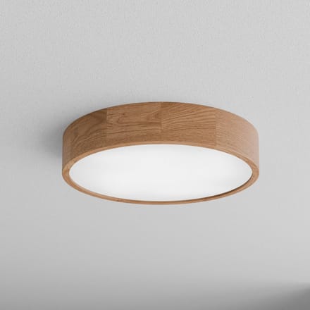 TEMAR LIGHTING Plafondlamp Cleo DR475, IP20, sensor, Ø 48 cm, eikenhout
