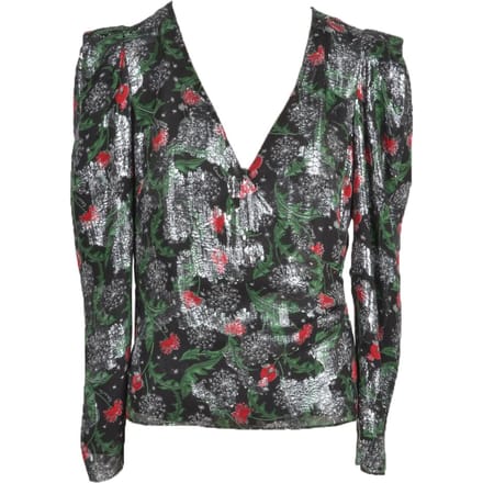 Bloemmotief Lange Mouwen Blouse