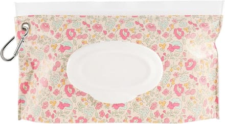 Draagbare Doekjeshouder - Herbruikbare Tas - Reis Organizer - Luchtdichte Sluiting - 24 x 14 cm - Roze