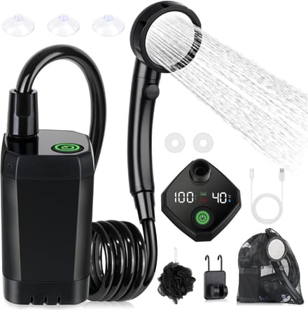 VH Supplies®Buitendouche - Tuindouche - Camping Douche - 6000mAh Batterij - 2m Slang