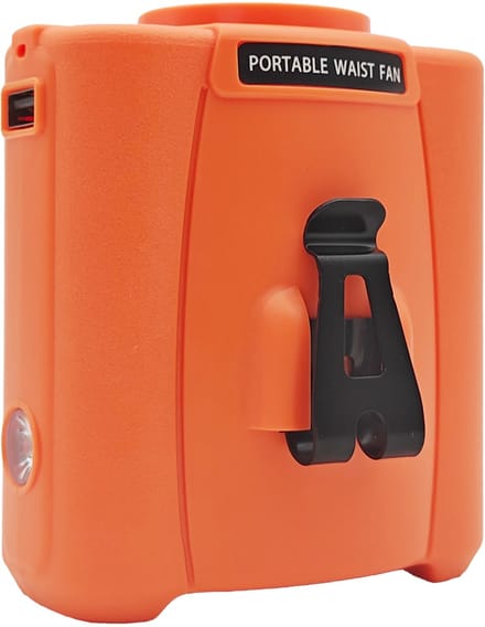USB ventilator - Heupventilator - Ventilator Staand - Ventilator Hangend - Tafelventilator - Draagbare Ventilator - Verkoeling - Oranje