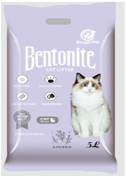 Besger Pet Kattenbakvulling Bentoniet Lavendel – 6 x 5 liter - Super Absorberend & Stofarm - Introductiekorting