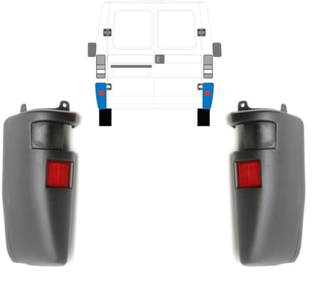 Achterbumper hoek voor Peugeot Boxer 1994-2002 / Links + Rechts / Set