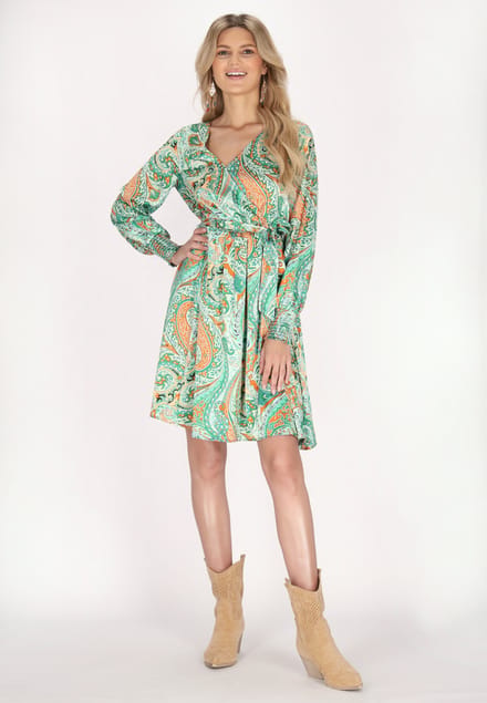 usha jurk Dames Groen Veelkleurig