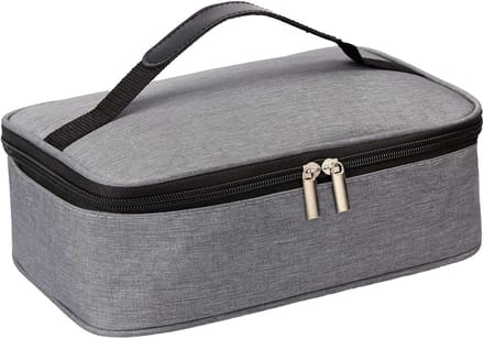 Geïsoleerde lunchboxtas - Draagbare lunchboxtas - Kleine lunchtas - Mini draagbare tas - Geïsoleerde koeltas - Grijs