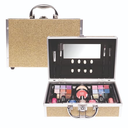 Make up koffer middel goud