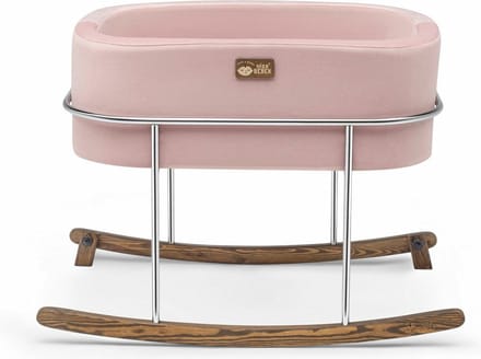 Asir Wieg - Roze Chroom - 90 x 70 x 58 cm - Inclusief matras