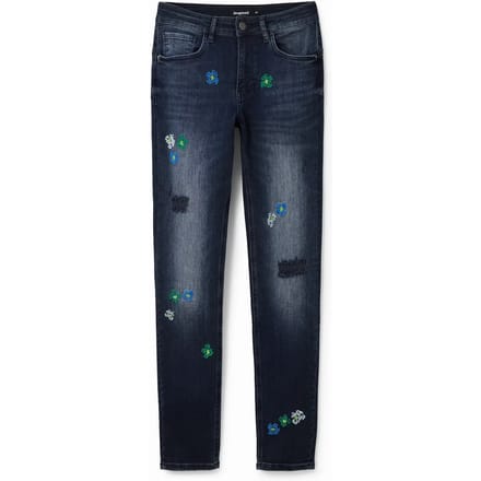 Geborduurde skinny jeans voor dames Desigual Push-up