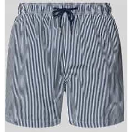 Zwemshort met achterzak en labelpatch