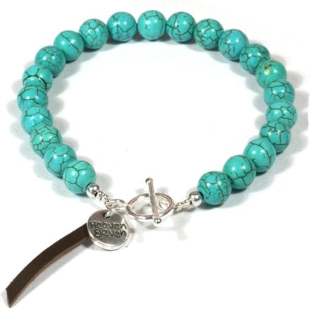 Heaven Eleven - heren - Armband - turkoois - leer - turquoise - 8mm - 21cm