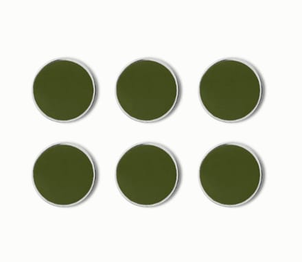 Mustard - The buttons - Magneten - Set van 6 - Olive