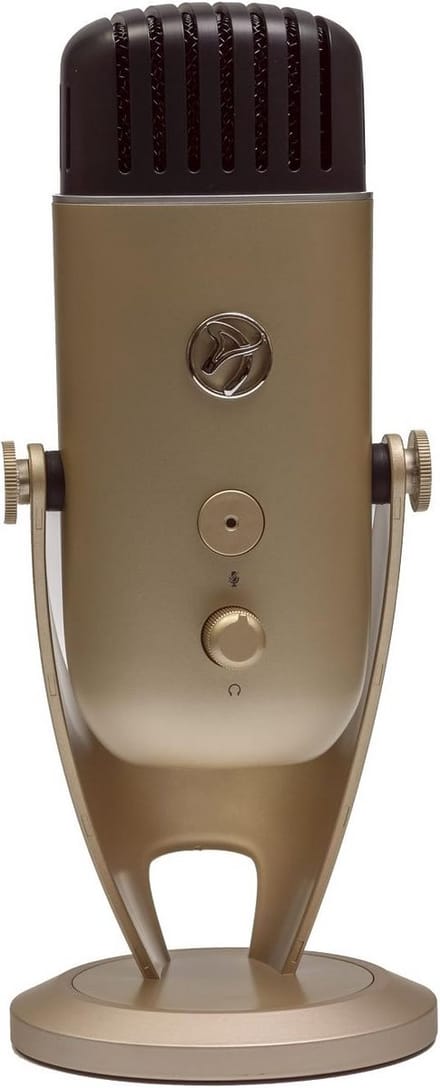 Professionele USB Microfoon met Statief voor Streaming en Opnemen - Goud