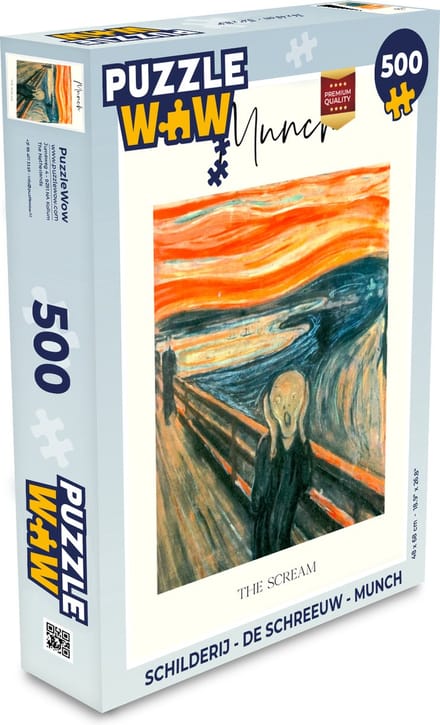 Puzzel Schilderij - De schreeuw - Munch - Legpuzzel - Puzzel 500 stukjes